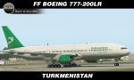 Flight Factor Xplane  Boeing 777-200LR Turkmenistan Textures