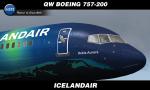 FS2004 QualityWings Boeing 757-200  Icelandair "Hekla Aurora" Textures
