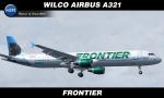 FS9/FSX Wilco Airbus A321 in Frontier "Midnight the Wolf" Textures