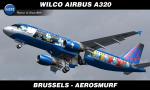 FSX/FS2004 Wilco Airbus A320 Brussels Airlines "Aerosmurf" 