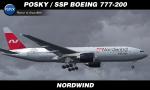 FSX/P3D/FS2004 Boeing 777-200 Nordwind Airlines Textures