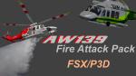FSX/P3D1-3 AW-139 Fire Attack Pack