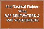 81st Tactical Fighter Wing RAF Bentwaters RAF Woodbridge