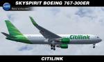 FSX/P3D/FS2004 SkySpirit Boeing 767-300ER - Citilink Textures