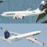 Mandala Air Indonesia B737-800 Textures