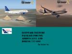 FSX EgyptAir Texture Package for A321 and 737-800