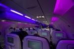 Virgin A320 Wing and Cabin pics