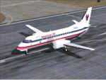 FS2004                   Saab 340 in American Eagle Livery Textures Only,