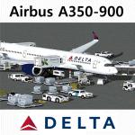 FSX Delta Airbus A350-900 AGS-G4e.