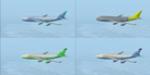FSX Default Boeing 747-400 Replacement Textures Figuring Typical  Passenger and Cargo Colors for Regions or Countries Worldwide