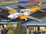 Beech Baron 58 Aurigny Air Service textures