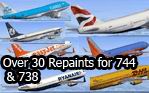 FSX Boeing 737 & 747 Repaint Pack