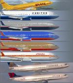 Boeing 737-800 USA  Airlines Textures Pack