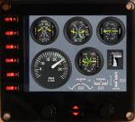Cessna 172 analogical engine panel for FIP