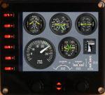 Cessna 172 analogical engine panel for FIP