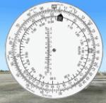 Simplified E6B Flight Calculator Gauge