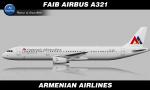 FS9/FSX FAIB Airbus A321 Armenian Airlines Textures