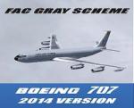 FS9/FSX Boeing 707-2014 Version FAC Grey Scheme Textures