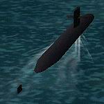 Los
                  Angeles class attack submarine player-"flyable" vehicle