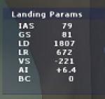Landing Parameters for FSX and P3D