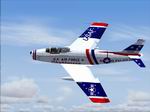 FS2004/FS2002                  NA F-86F Sabre - Skyblazers, USAF Textures only