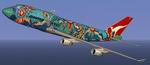 FSX
                  Boeing 747-400 Qantas "Nalanji Dreaming" Textures
                  only