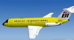 FS2004
                  BAC One-Eleven 200 Braniff Lemon Yellow Textures only