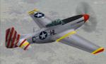 FS2004 P-51 Mustang Peppermint Stripes Textures