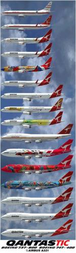 Qantas Tic Collections Textures for the B747, B737-800 and A321