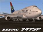FS2004                  Project Opensky Boeing 747SP South African Airways ZS-SPC "Maluti"                  wearing the new colours scheme as she appears at present 