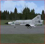 SAAB Viggen with missiles mission