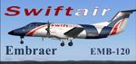 FS2004
                  AI Aardvark Swiftair EMB-120 Brasilia Textures only