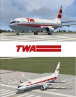 FSX Boeing 737-800 TWA Textures