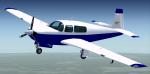 FSX Mooney Bravo White & Royal Blue Textures