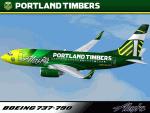 Alaska Airlines Boeing 737-790 "Portland Timbers" Logojet (N607AS) 