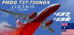P3D/FSX PMDG 737-700WL NGX Coulson Fireliner Repaint Pack