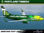Alaska Airlines Boeing 737-790 "Portland Timbers" Logojet (N607AS) 