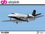 Air Pink Cessna Citation Excel XLS+ (YU-BZM)
