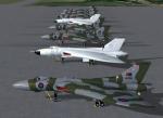 Avro Vulcans and retro  scenery of RAF Waddington, UK