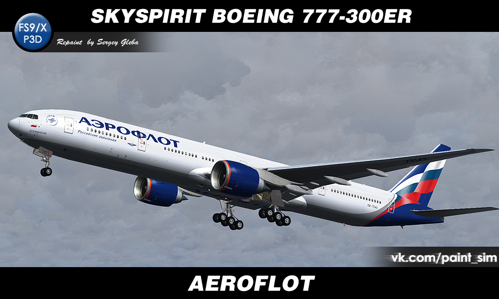 More images for FSX%2FP3D+SkySpirit+Boeing+777-300ER+-+Aeroflot+New ...