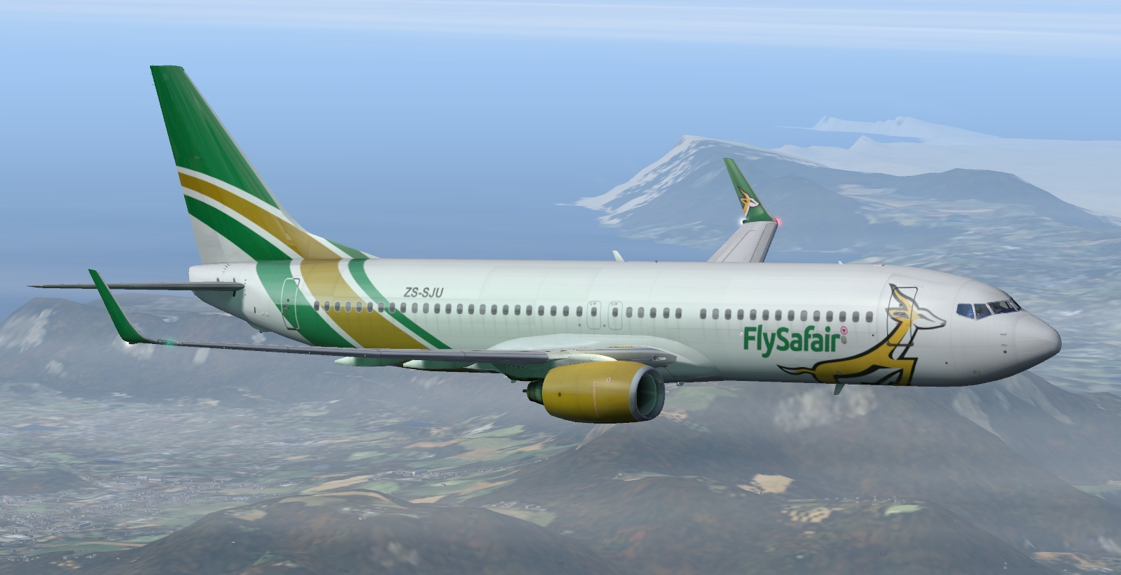 More images for FSX%2FP3D+Boeing+737-800+Flysafair+Springboks+livery ...