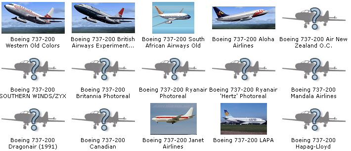 More images for FS2004%2FFSX+Boeing+737-200+Multipack+with+%2B80+liveries