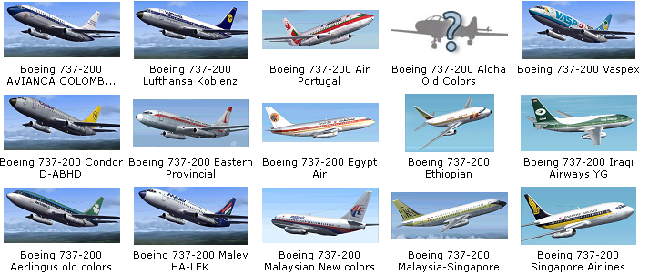 More images for FS2004%2FFSX+Boeing+737-200+Multipack+with+%2B80+liveries