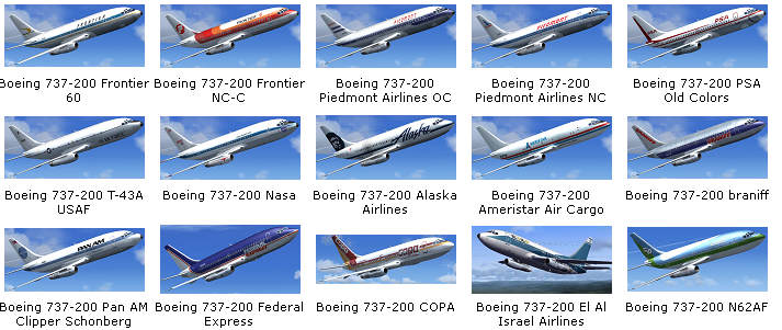 More images for FS2004%2FFSX+Boeing+737-200+Multipack+with+%2B80+liveries
