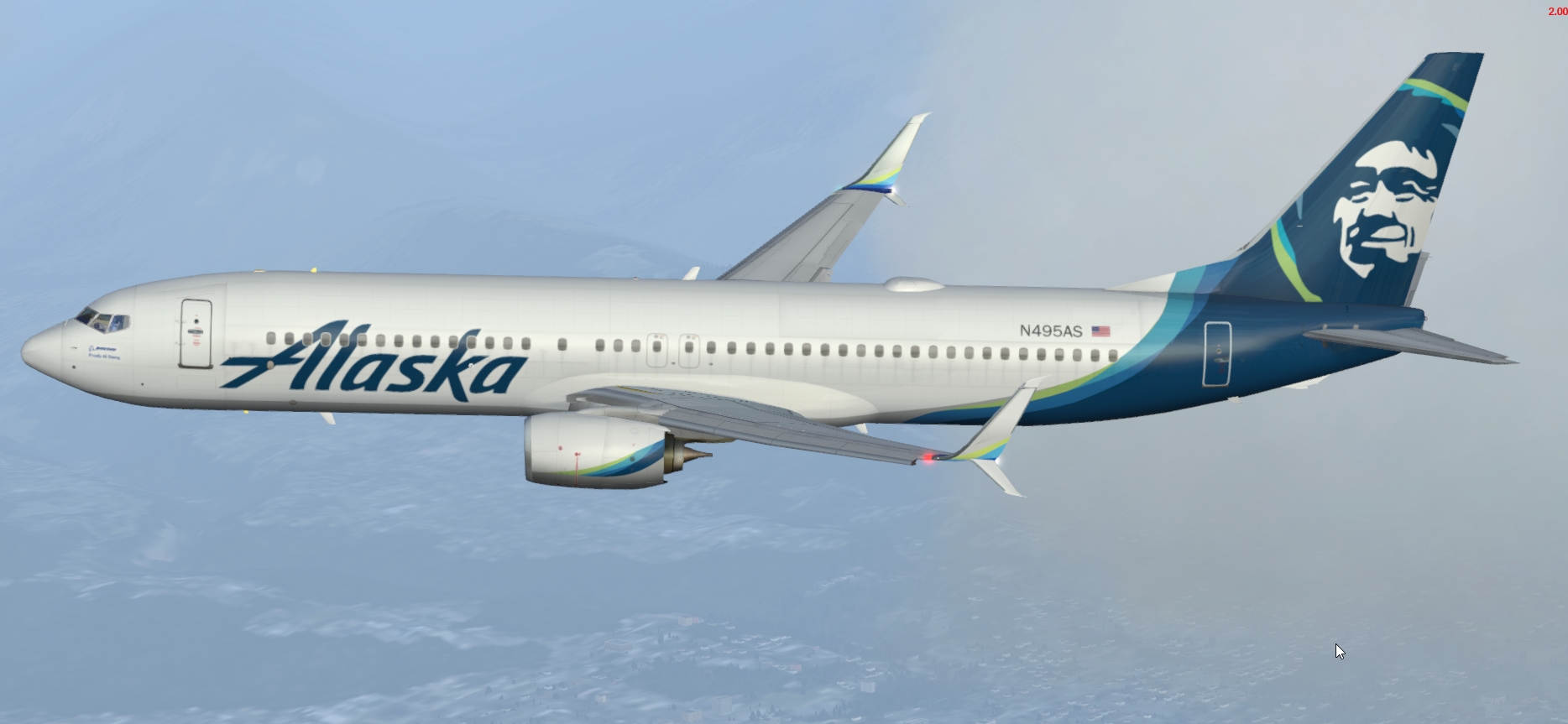 More Images For FSX 2FP3D Boeing 737 900ER Alaska Airlines package