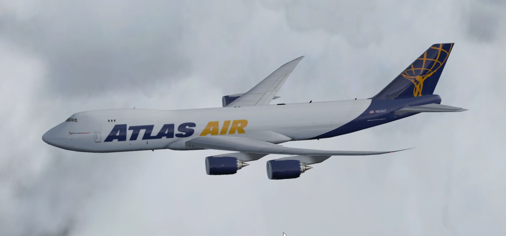 More images for P3D%2FFSX+Boeing+747-8F+Atlas+Air+package