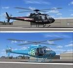 AS350 Squirrel KTLA-TV 5 Los Angeles and KTTV-TV Fox 11 Los Angeles "SkyFox"  twin pack