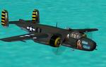 B-25H
            'War Chief' Fictional repaint of the B-25H of the 498th BOMB SQUADRON
            "AIR APACHES"