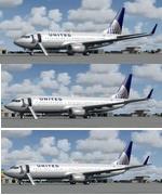 FSX/P3D Boeing 737NG United Airlines 3 Aircraft Package
