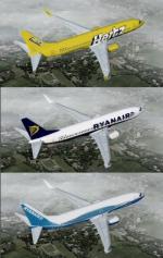 FSX/P3D Boeing 737-800 Ryanair 5 livery package